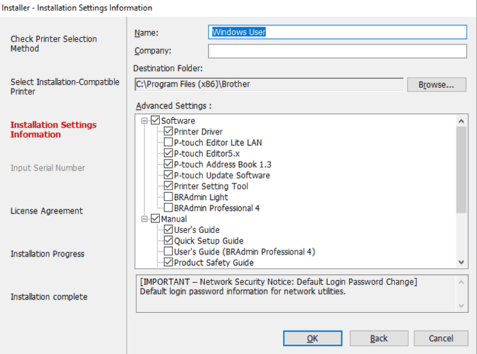 How to install a Brother QL820NWB Printer